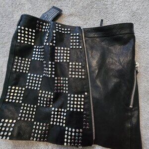 Authentic Versace leather skirt